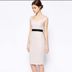 ASOS Bow Back Lace Pencil Dress